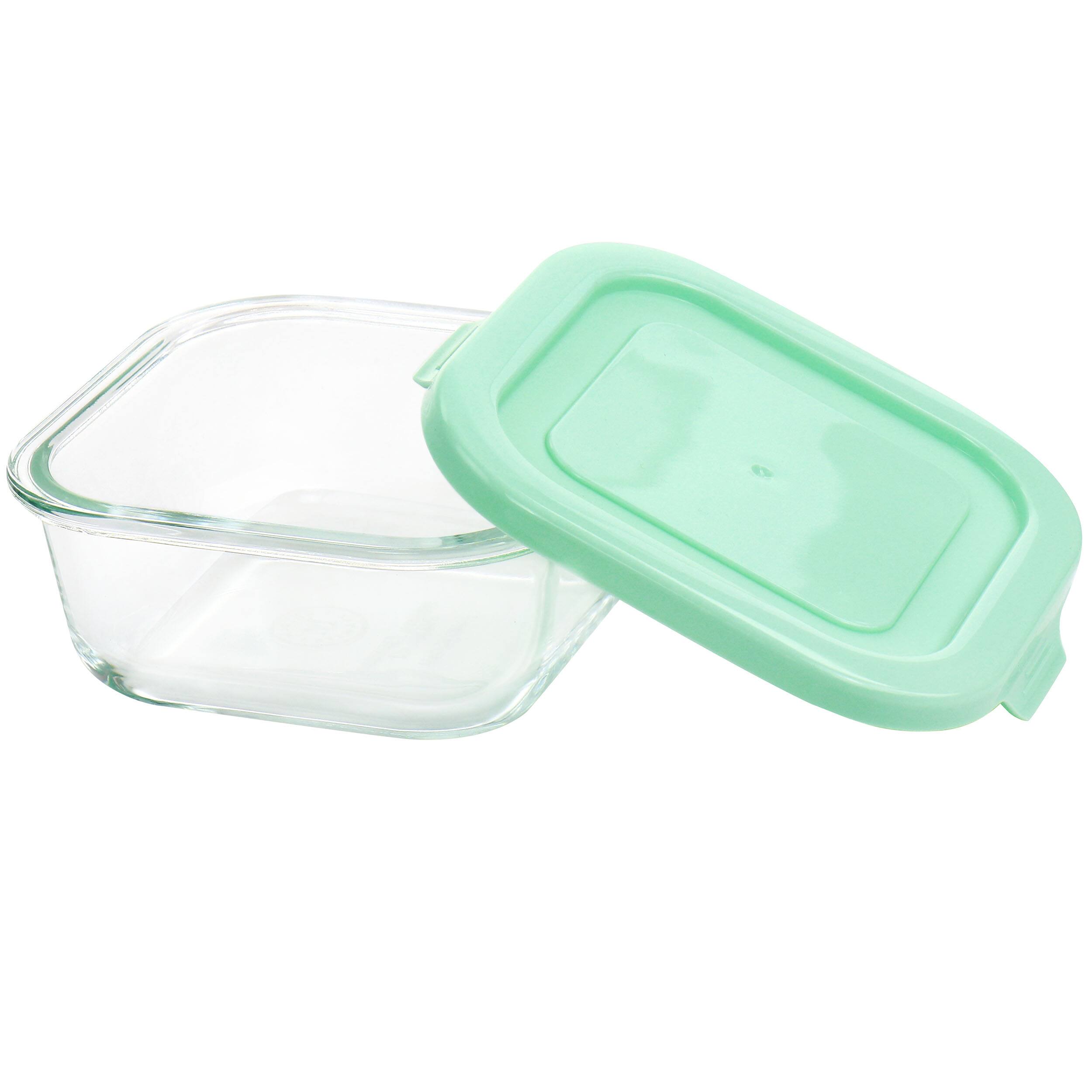 Alt View 1. Martha Stewart - Martha Stewart 6 Piece Glass Storage Containers with Lids in Mint - Mint.