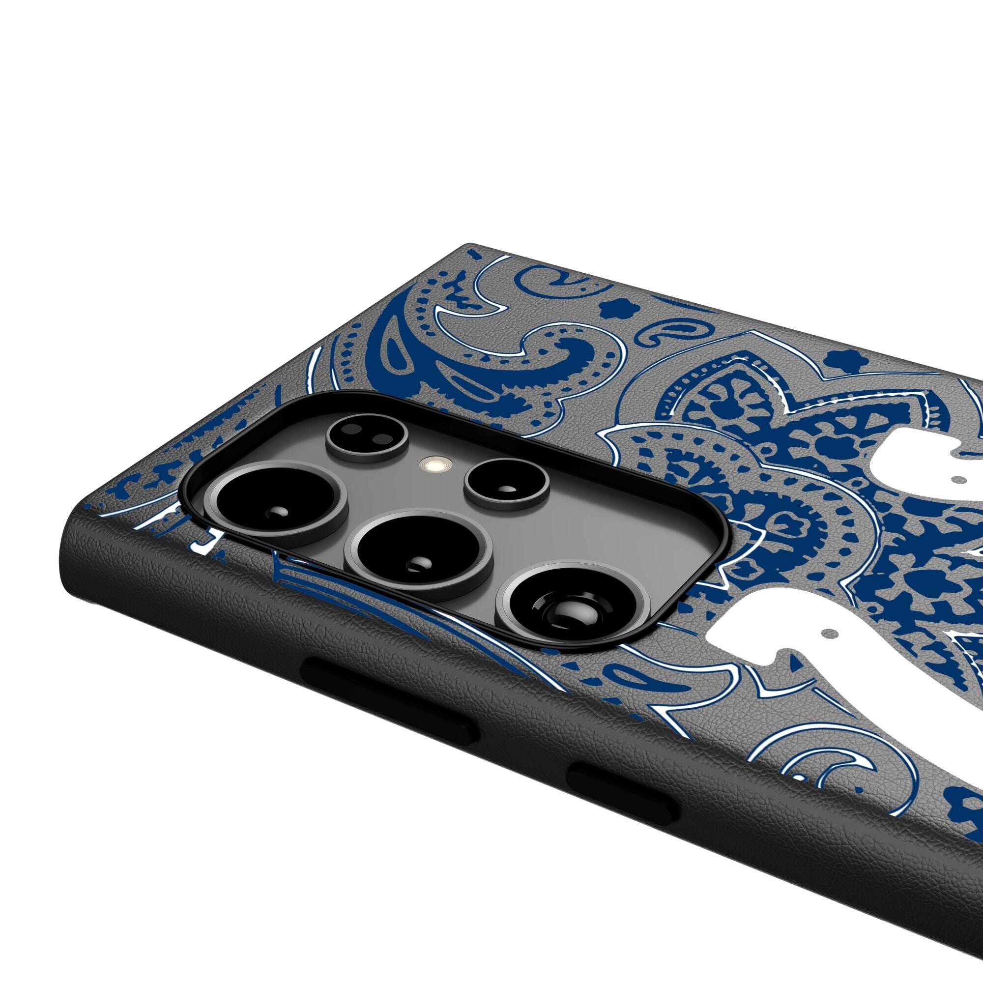 Alt View 3. Keyscaper - Indianapolis Colts Paisley Galaxy Magnetic Bump Case - S24 Ultra - Black.