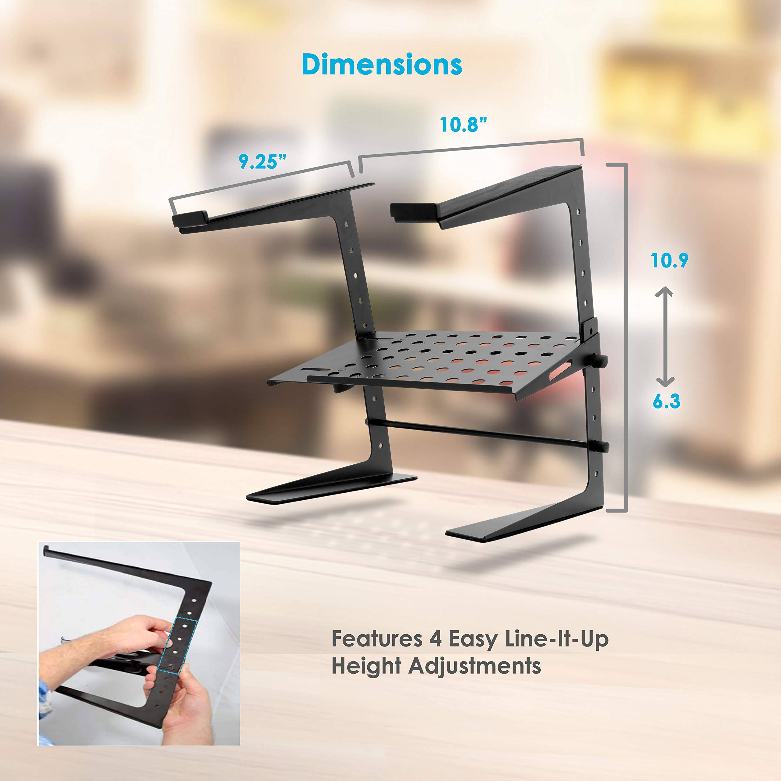 Dimensions: 10.8" x 9.25" x 10.9" x 6.3"  
Features: 4 Easy Line-It-Up Height Adjustments