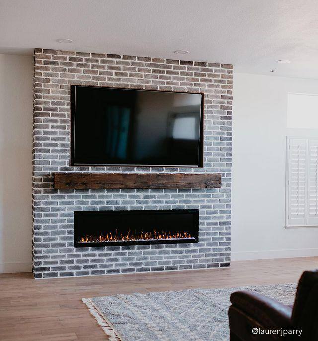 Alt View 8. Touchstone Home Products - 72 in. Wall Mounted Recessed Sideline Elite Smart Electric Fireplace 1500W - Black.