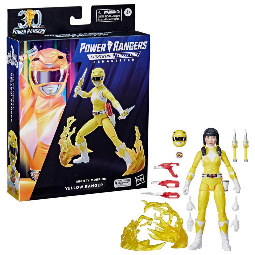 **Power Rangers Lightning Collection Remastered**

**Mighty Morphin Yellow Ranger**

**30th Anniversary Edition**

**Warning: Choking Hazard - Small parts. Not for children under 3 years.**

**Plastic-Free Packaging**

**Power Rangers**