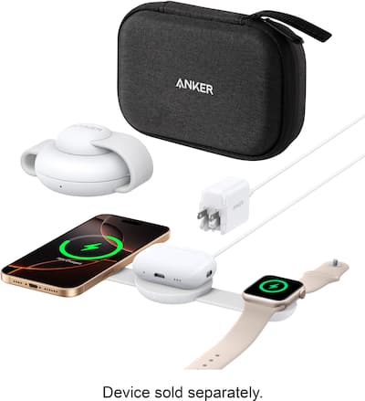 Anker MagGo Wireless Charging Station (3 in 1, Foldable Pad with Anker MagGo Wireless Charging Station (3 in 1, Foldable Pad with