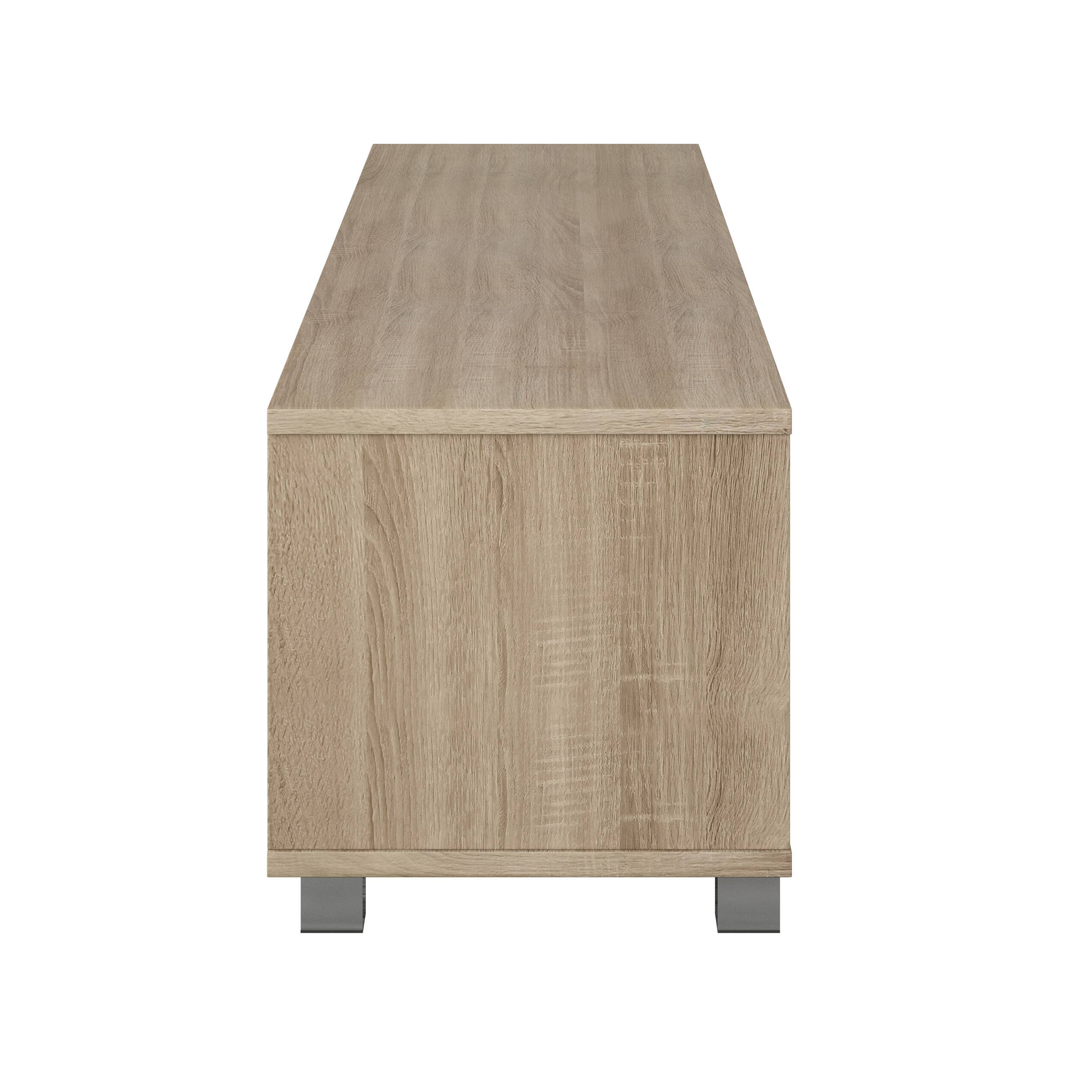 Alt View 1. CorLiving - Hollywood Collection TV Stand with Open and Closed Cabinets for Most TVs up to 85" - White.