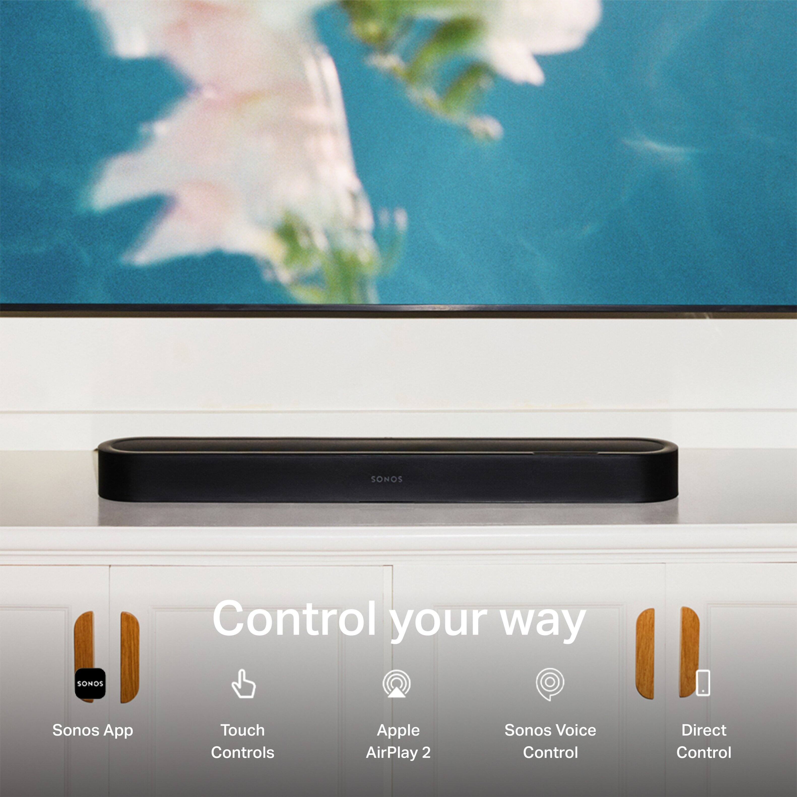SONOS  
Control your way  
SONOS  
Sonos App  
Touch Controls  
Apple AirPlay 2  
Sonos Voice Control  
Direct Control
