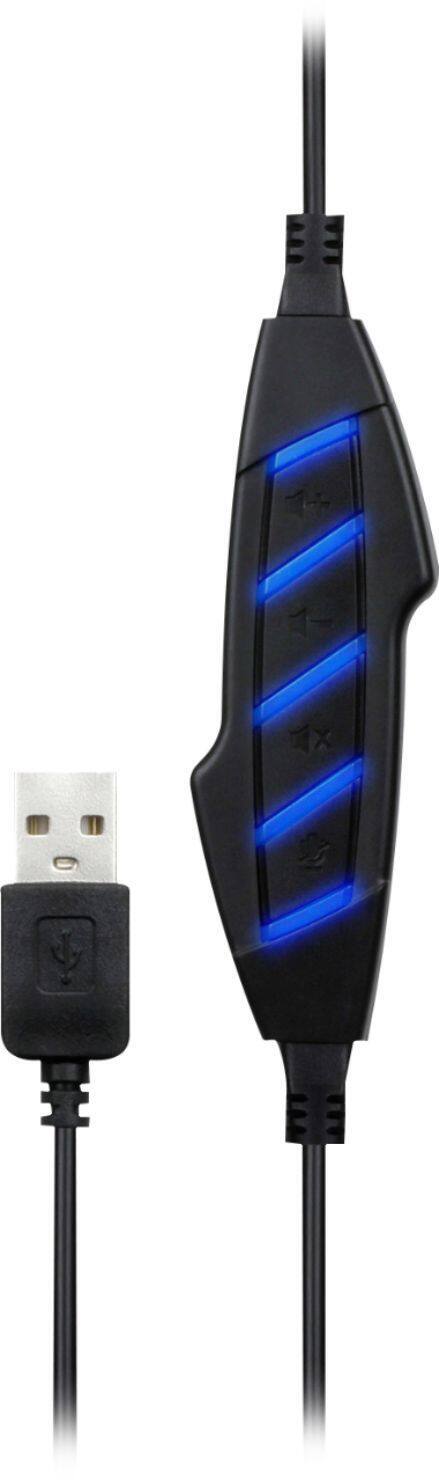 Alt View 3. Cluzine - Aluratek - Wired USB Stereo Headset with Boom Mic.