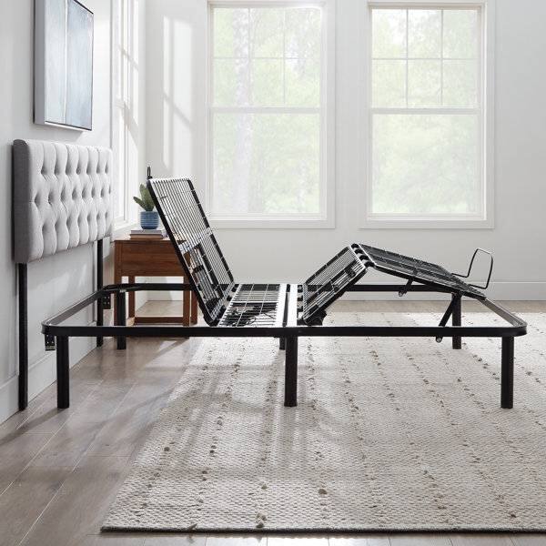 Angle. Hivvago - Hivvago Queen Size Electric Head Foot Adjustable Bed Base with Remote - Black.