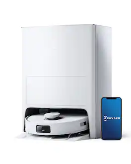 ECOVACS Robotics - Refurbished Excellent - ECOVACS DEEBOT T10 OMNI Robotic Vacuum Cleaner - White