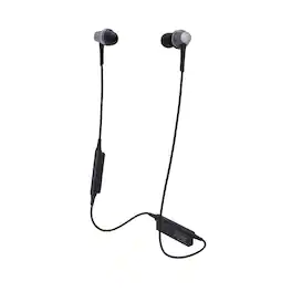 Audio-Technica - ATH-CKR75BT Sound Reality Bluetooth Wireless In-Ear Headphones with In-Line Mic & Control, Gun Metal - Black