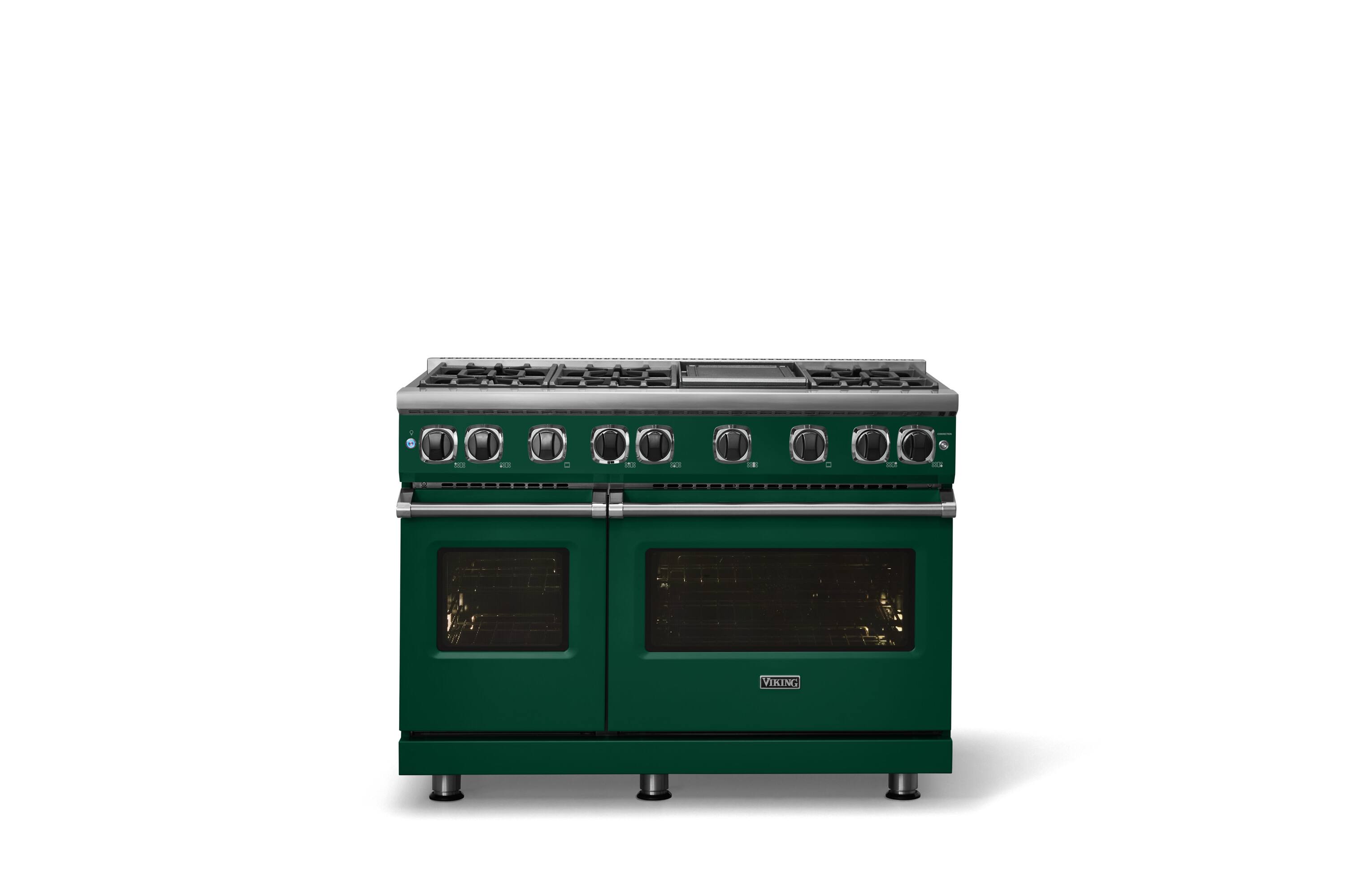Alt View 1. Viking - 48"W. 7.3 Cu. Ft. Freestanding Sealed 6 Burner Gas Range/Griddle  - Ivy - Ivy.
