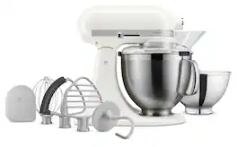 KitchenAid - Artisan® Series 5 Quart Tilt-Head Stand Mixer with Premium Accessory - Porcelain White