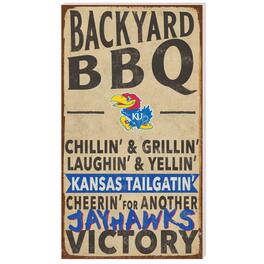 Jardine - Kansas Jayhawks 11'' x 20'' Indoor/Outdoor BBQ Sign - Tan