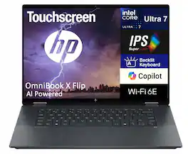 HP - Refurbished Excellent - OmniBook X Flip 2-in-1 Laptop 16.0 WUXGA Display (Ultra 7-258V, 32GB, 2TB SSD, Win 11 Home) - Eclipse Gray