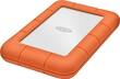 LaCie - Rugged Mini 1TB External USB 3.0/2.0 Hard Drive - Silver/Orange - Larger Front