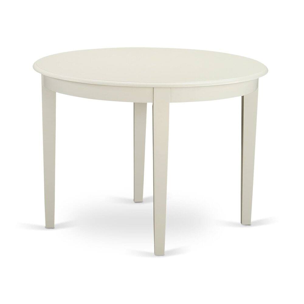 Angle. East West Furniture - Dining Table- Dining Chairs - Brown.