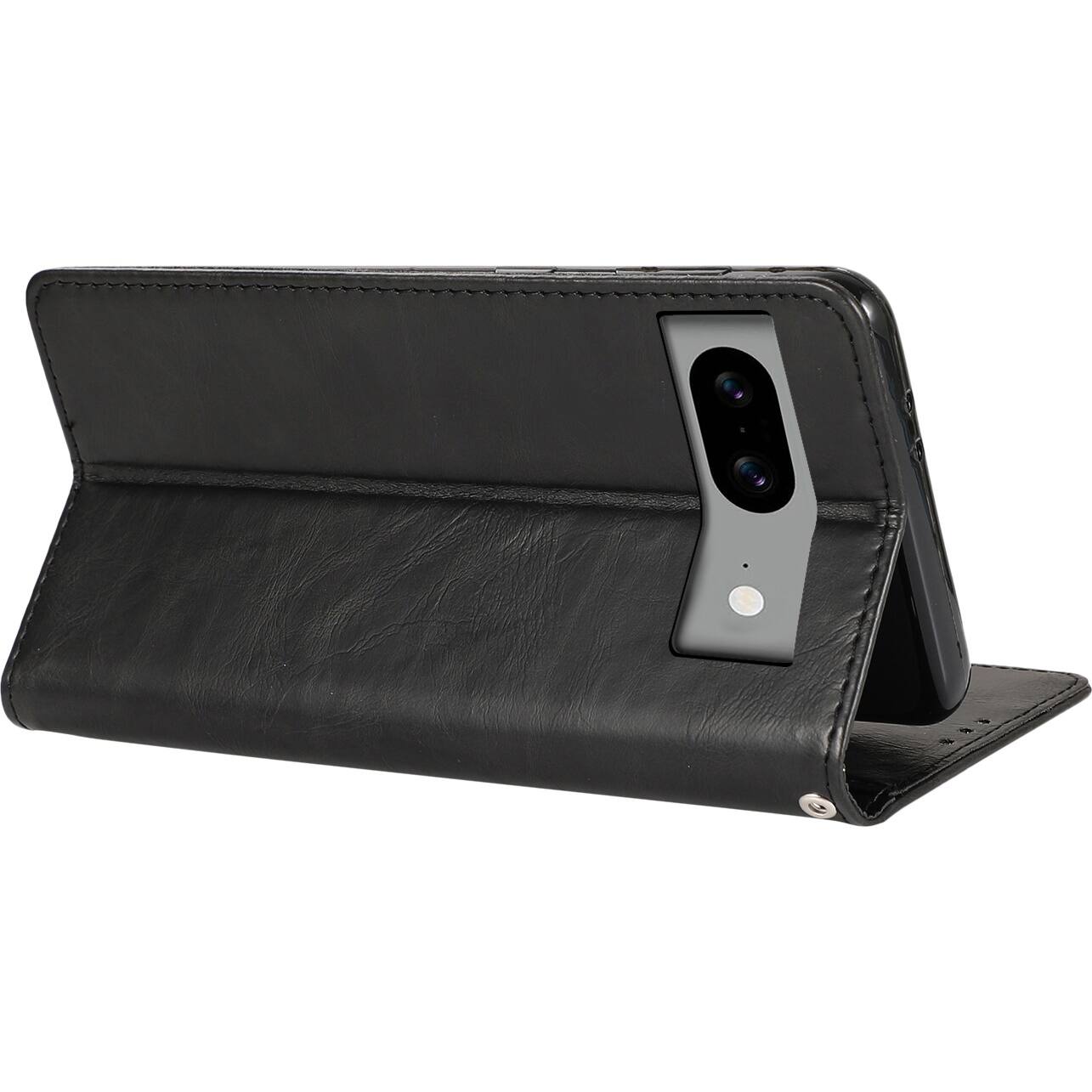 Alt View 12. SaharaCase - Leather Folio Wallet Case for Google Pixel 8 - Black.