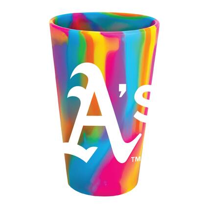 Front. WinCraft - Athletics 16oz. Fashion Silicone Pint Glass - Multicolor.