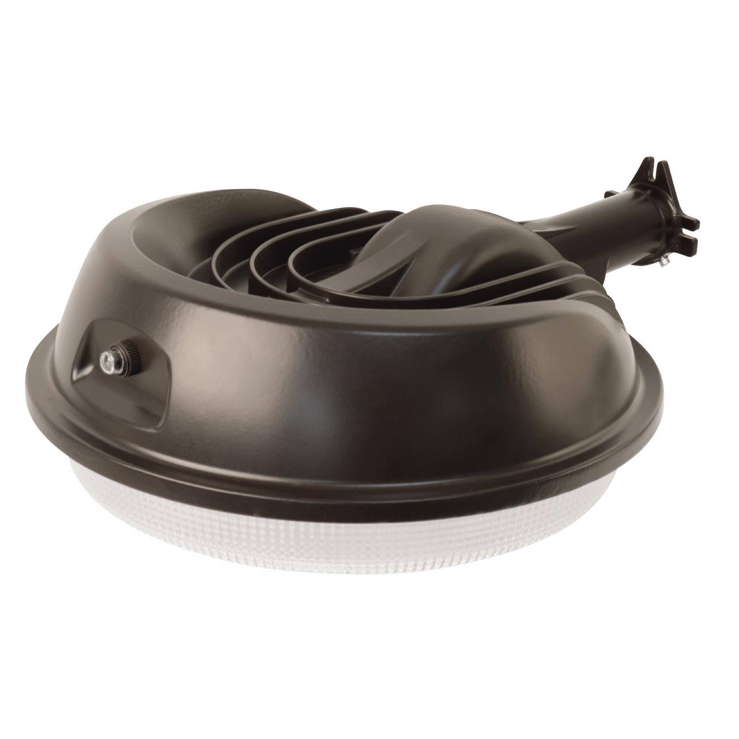 Left. FEIT ELECTRIC - Feit LED Dusk to Dawn Hardwired LED Bronze Area Light.