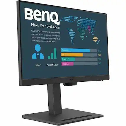 BenQ Next Year Evaluation
By 2018, 87% of the worldwide smart connected device market will be tablets and smartphones, with PCs (both desktop and laptop) being 13% of the market as shown in the table below:
| User | Market Share |
|------|-------------|
| Product A | 71% |
| Product B | 56% |
| Product C | 30% |
| Product D | 26% |