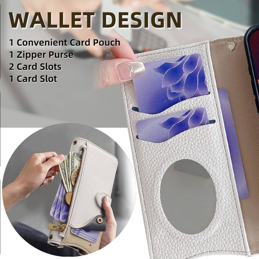 WALLET DESIGN

1 Convenient Card Pouch  
1 Zipper Purse  
2 Card Slots  
1 Card Slot