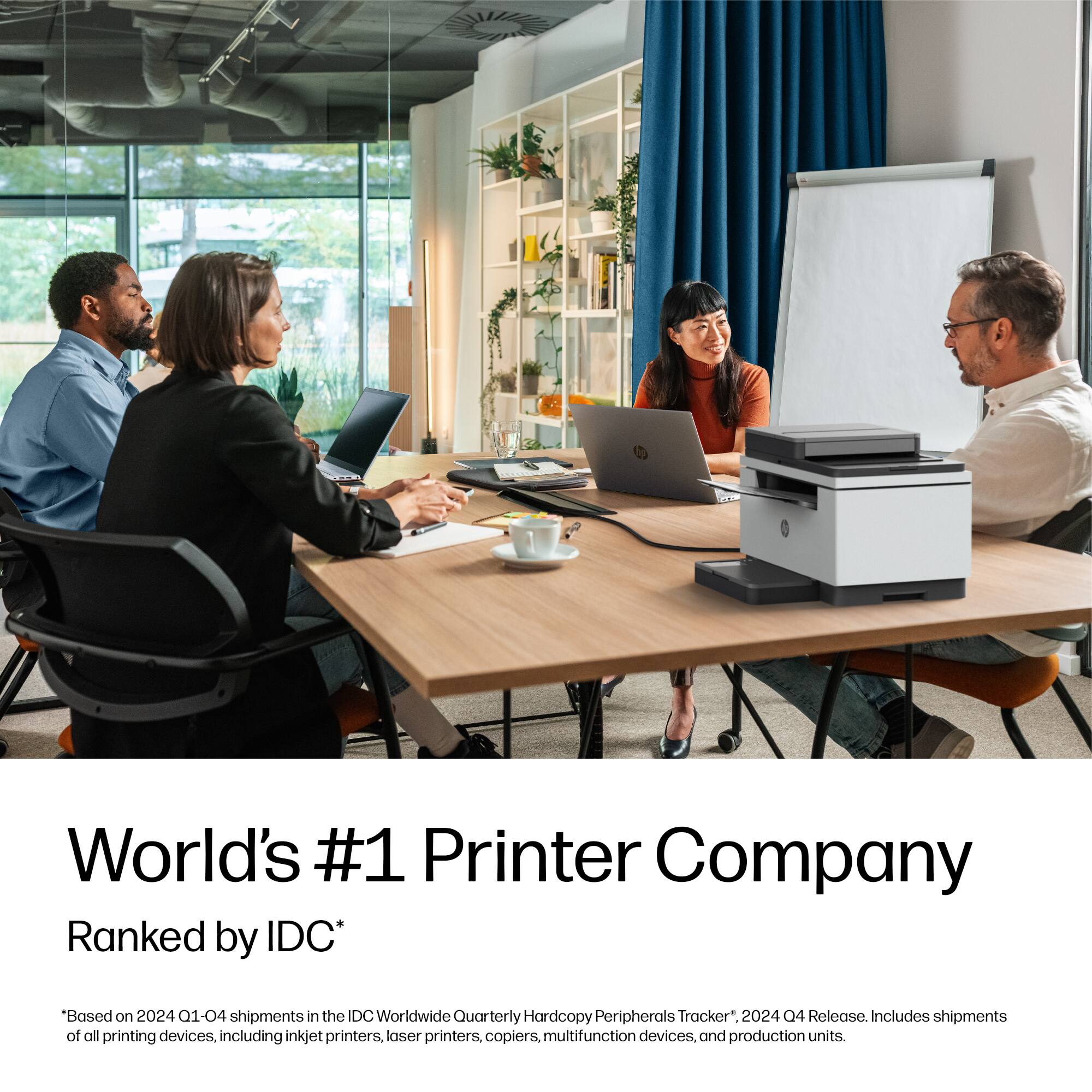 World's #1 Printer Company  
Ranked by IDC*  
*Based on 2024 Q1-Q4 shipments in the IDC Worldwide Quarterly Hardcopy Peripherals Tracker, 2024 Q4 Release. Includes shipments of all printing devices, including inkjet printers, laser printers, copiers, multifunction devices, and production units.