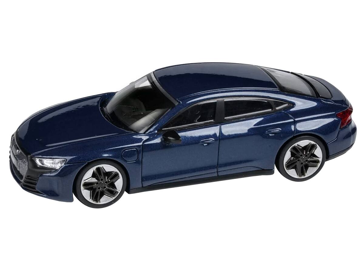 Alt View 1. Paragon - Audi E-tron GT RS Ascari Blue Metallic 1/64 Diecast Model Car by Paragon Models.