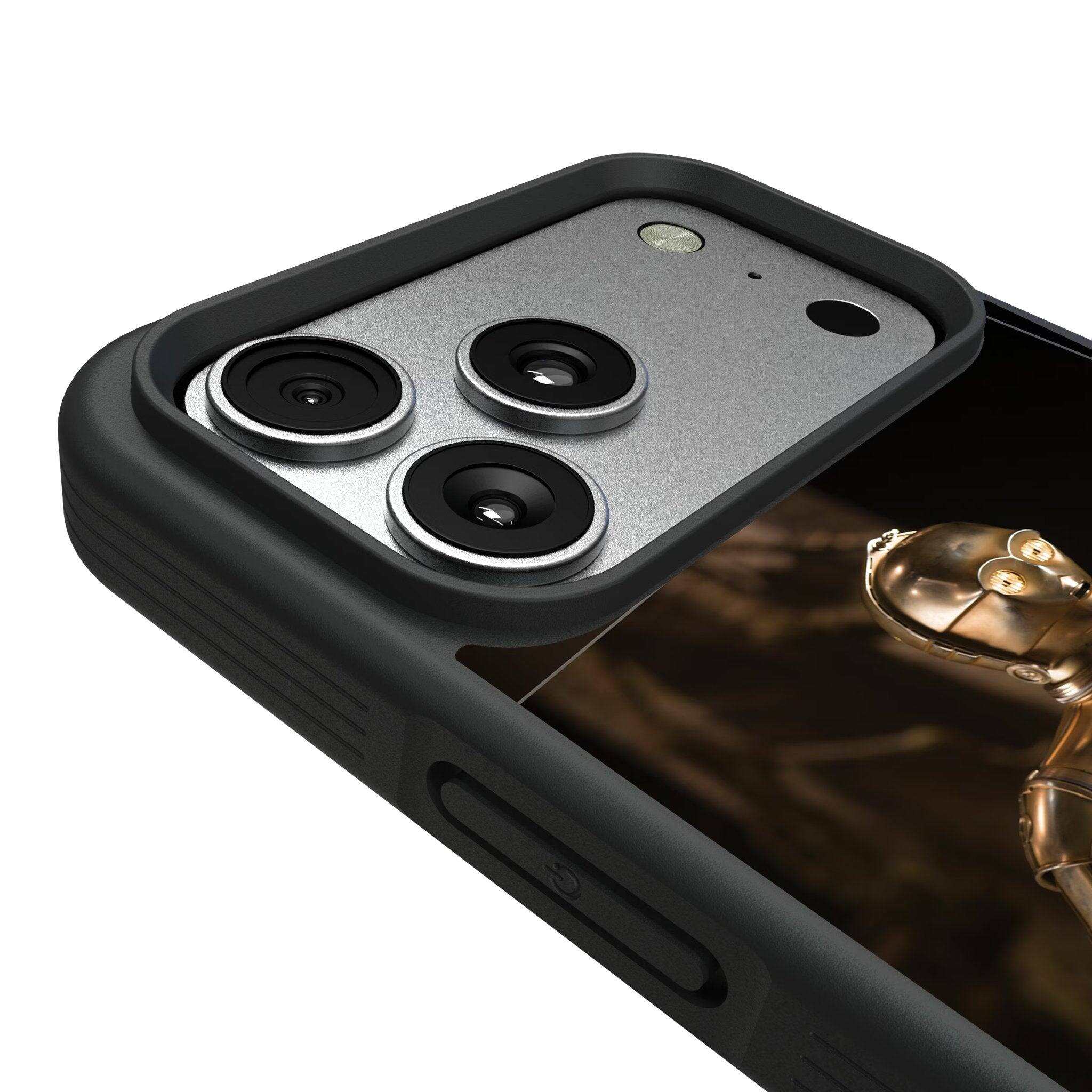 Left. Keyscaper - Star Wars: A New Hope Portrait Bump Phone Case - Apple iPhone 17 Pro Max - C-3PO.