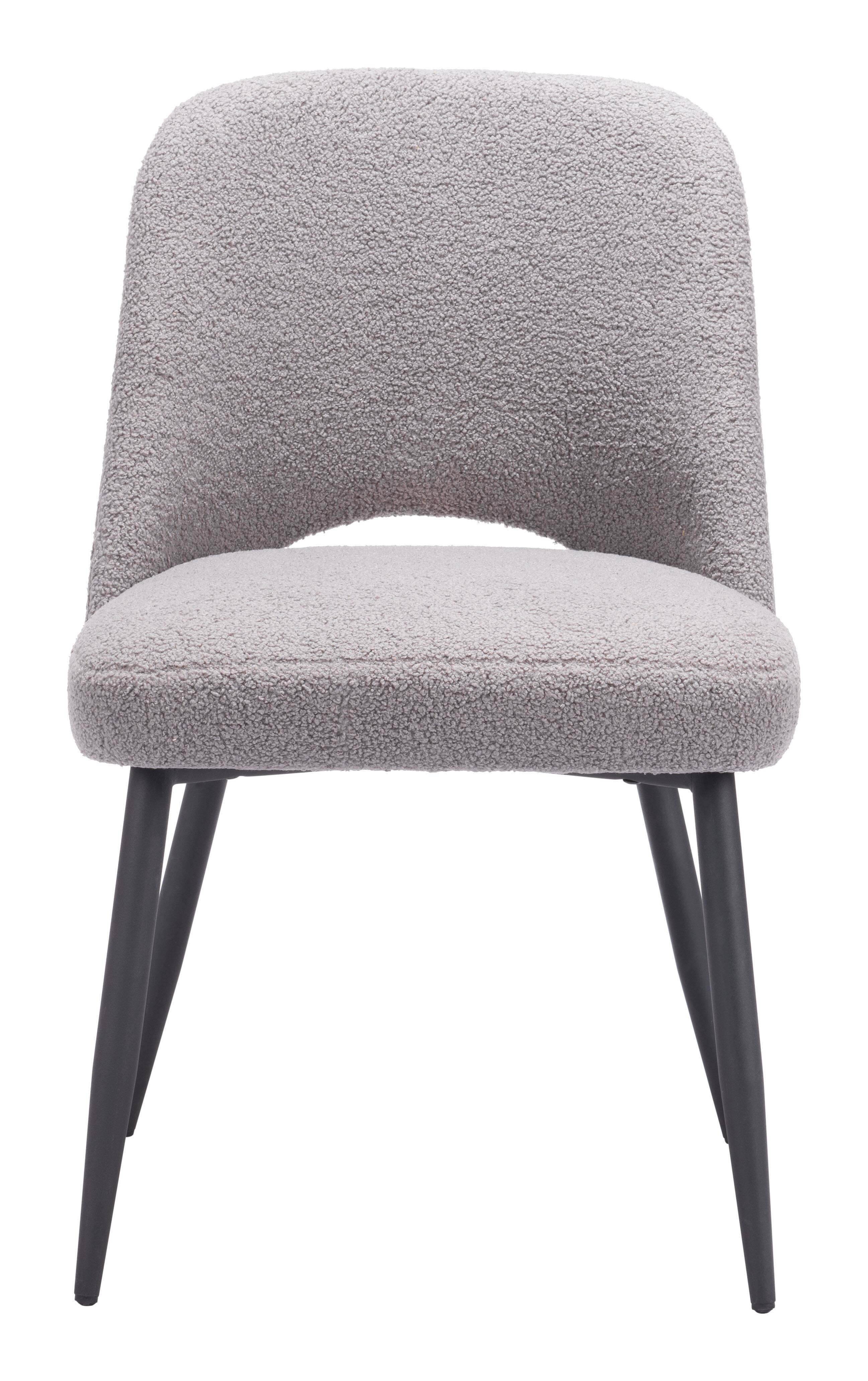 Alt View 1. Hivvago - Teddy Dining Chair (Set of 2) Gray - Gray.