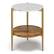 Angle Zoom. Simpli Home - Wagner Round Marble & Wood Side Table - White/Natural.