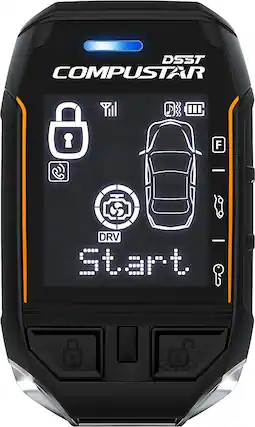 Front. Compustar - Compustar 2-Way WSST Replacement Remote - BLACK.