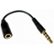 Front Standard. Cables Unlimited - 3.5mm iPhone Adapter - Black.