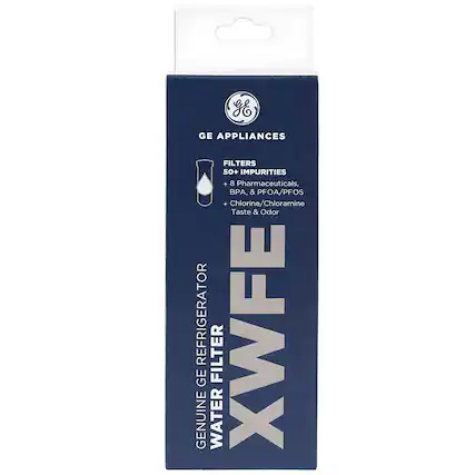 GE Appliances Filters
50+ Impurities
- Pharmaceuticals
- BPA, & PFOA/PFOS
- Chlorine/Chloramine
- Taste & Odor
Genuine GE Refrigerator Water Filter
XWFE