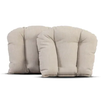 Front. Nuu Garden - Outdoor 2-Pack 17'' x 20'' x 3.15'' Outdoor Throw Pillows, Olefin - Beige.