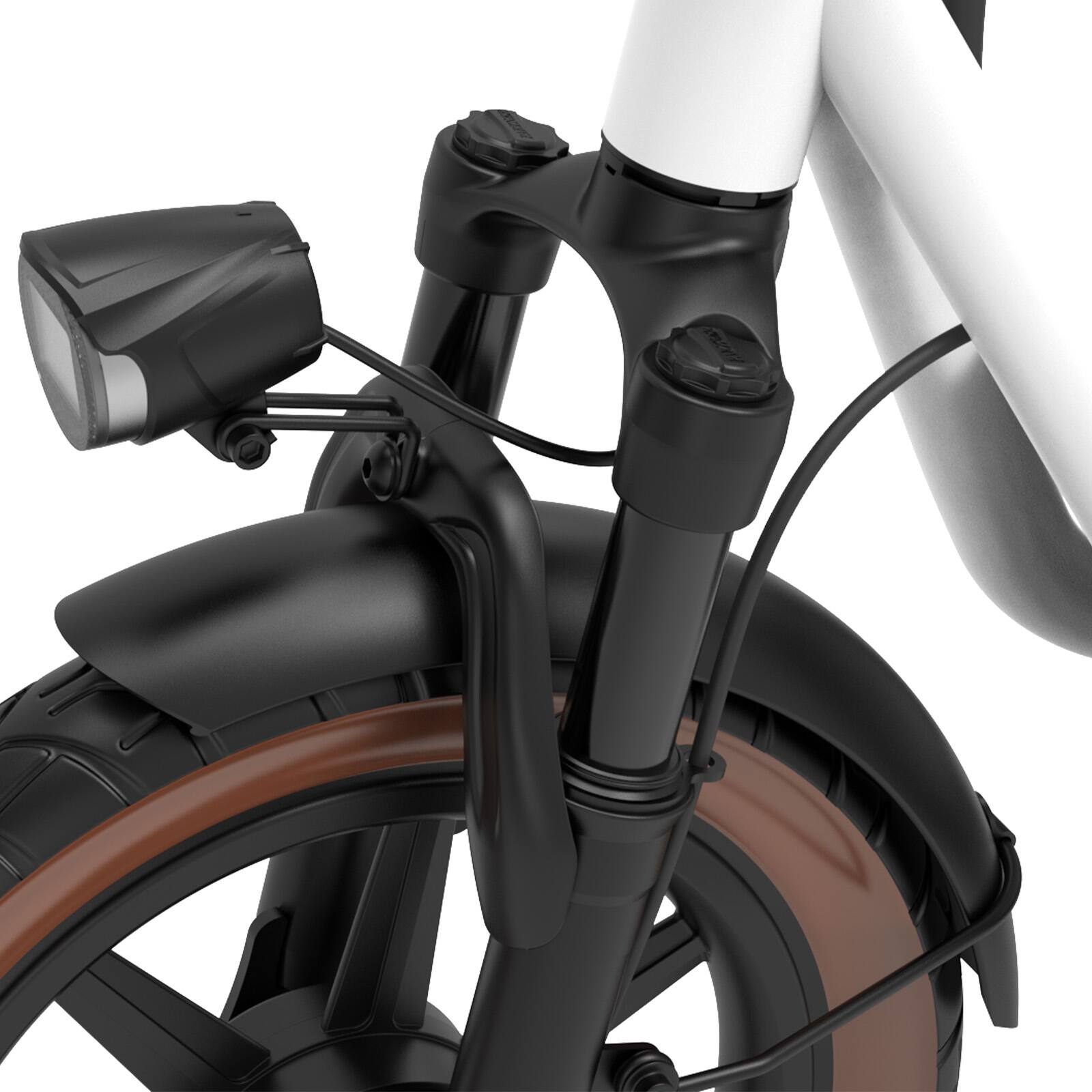 Alt View 5. HiBoy - U2 Electric Scooter with Seat w/ 25 mi Max Operating Range & 20 mph Max Speed - White.