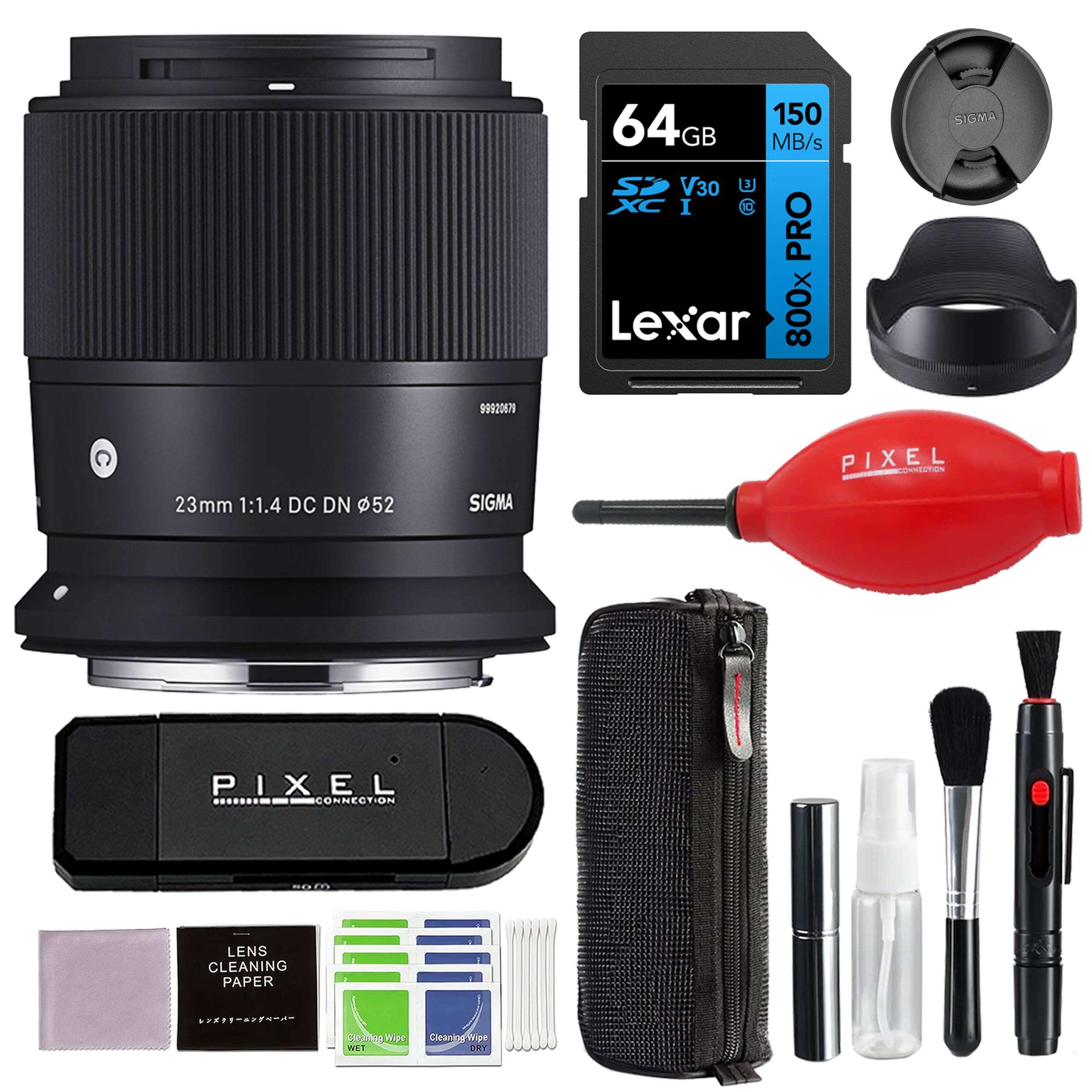 Sigma - 23mm f/1.4 DC DN Contemporary Lens for Canon RF Mount with Advanced Accessory and Travel Bundle | 23mm f1.4 canon - Black price history on PriceWatchPro