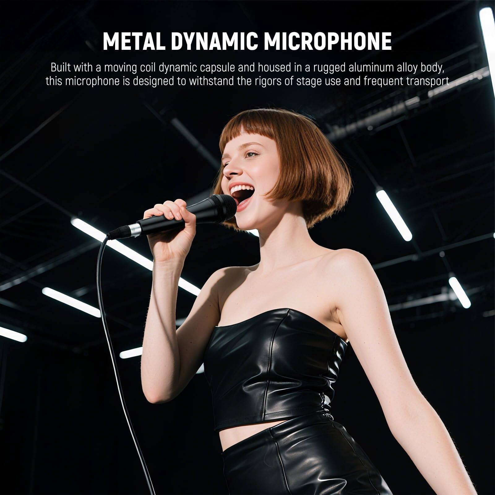 METAL DYNAMIC MICROPHONE

Built with a moving coil dynamic capsule and housed in a rugged aluminum alloy body, this microphone is designed to withstand the rigors of stage use and frequent transport.
