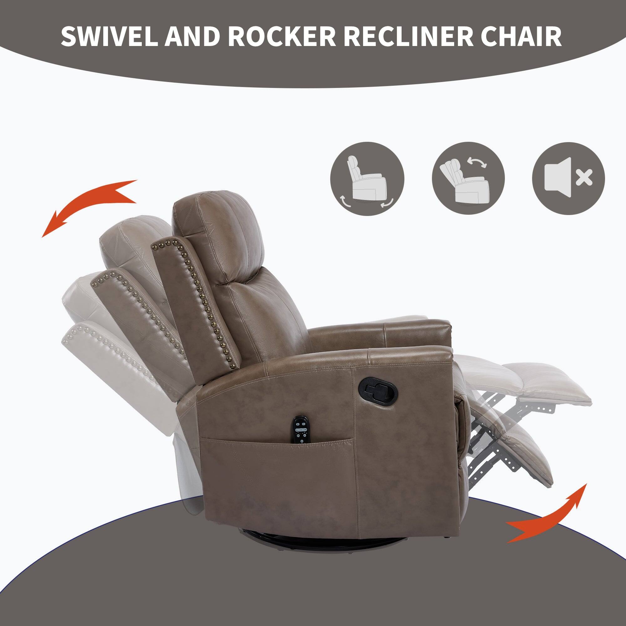 SWIVEL AND ROCKER RECLINER CHAIR