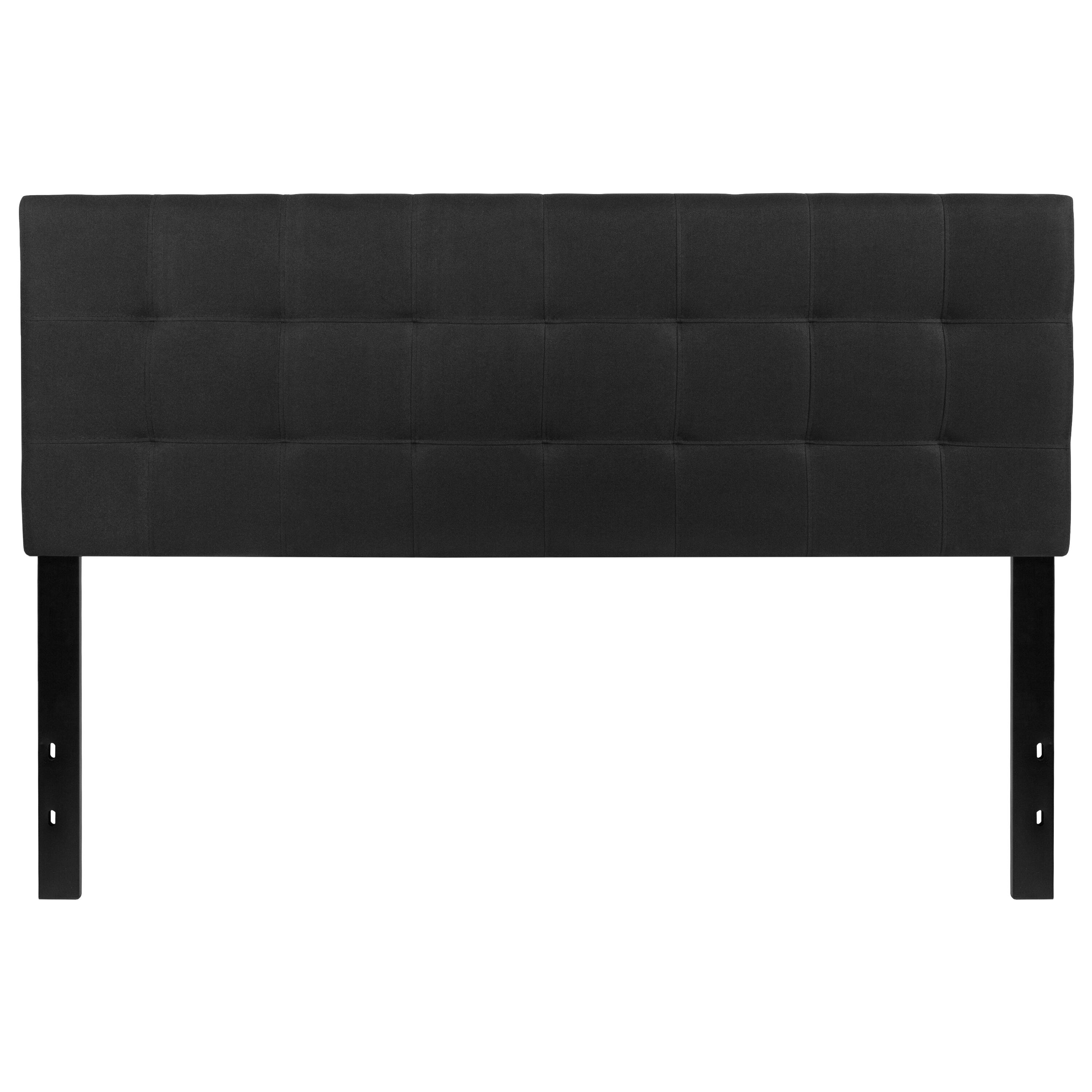 Alt View 5. Emma + Oliver - Quilted Tufted Upholstered Headboard - Black.