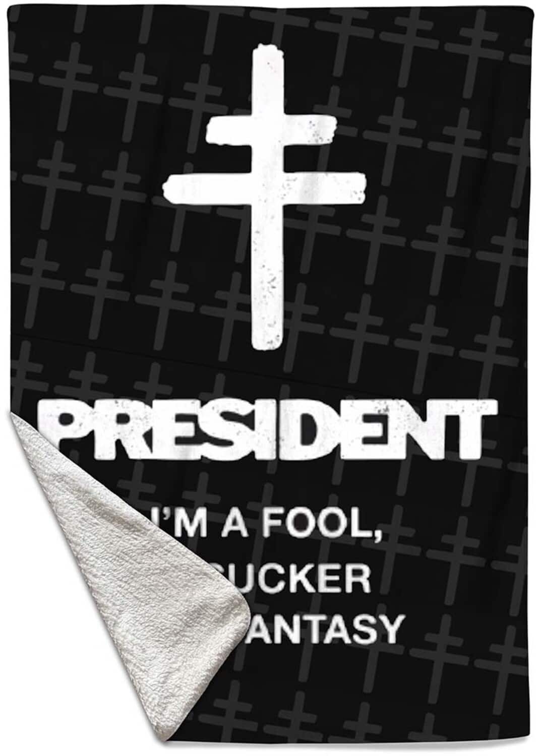 PopMarket - President - Rocksax - President - Lyric Fool - Sherpa Fleece Throw (50 in x 60 in) - Multicolor price history on PriceWatchPro