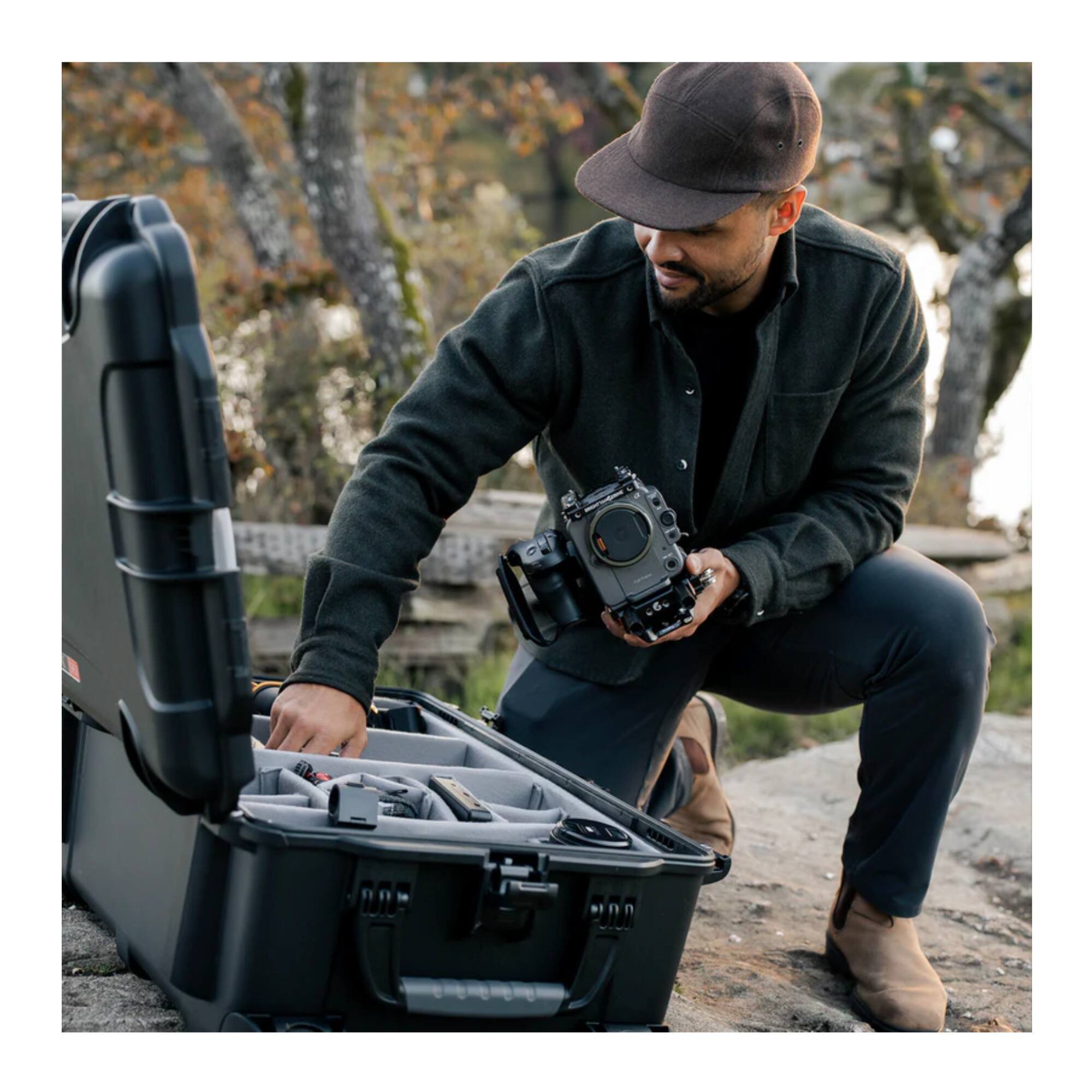 Left. NANUK - Nanuk 963 Pro Photo Kit Wheeled Hard Case With Padded Divider and Lid Organizer.