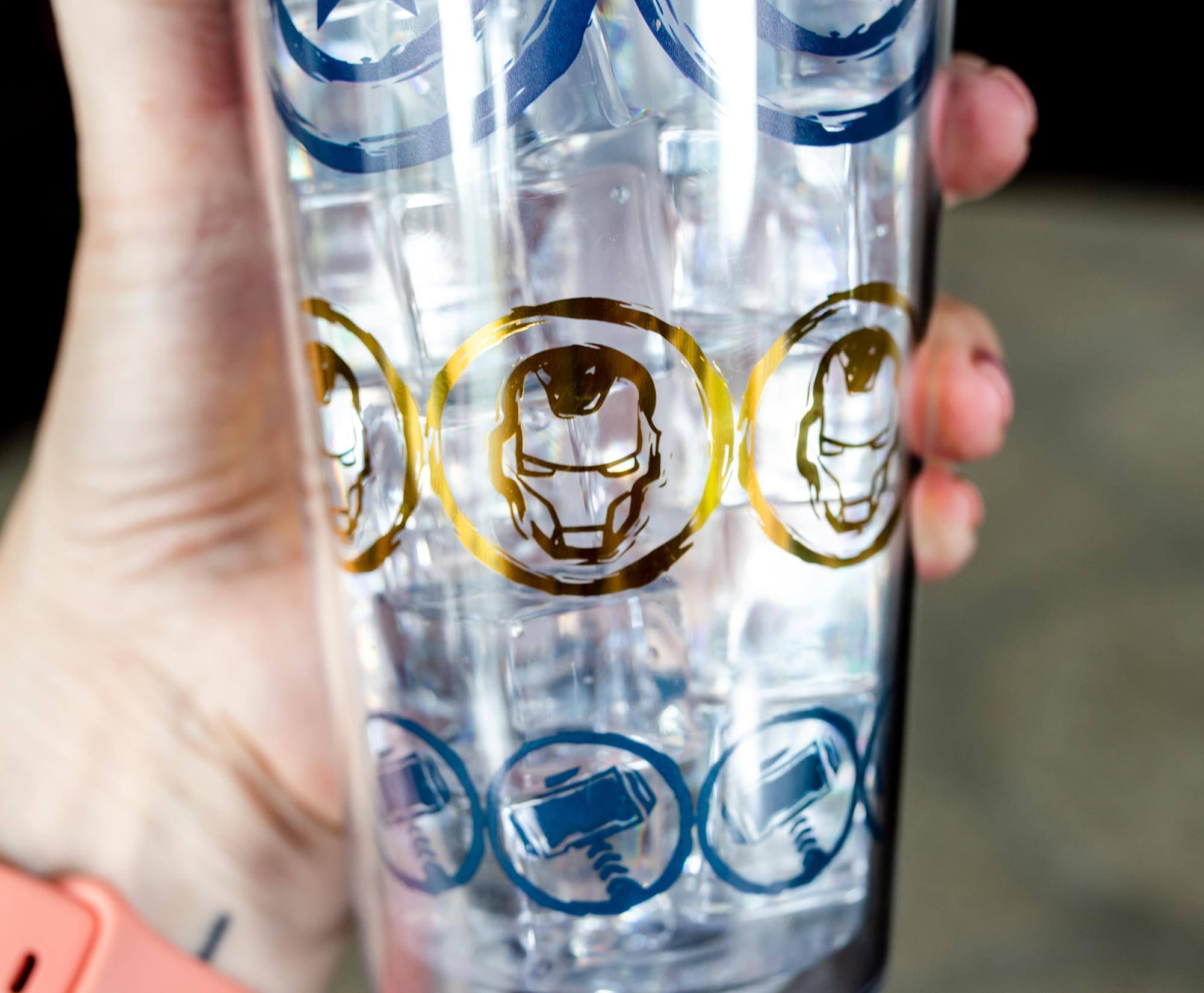 Alt View 2. Marvel - Marvel Icons Plastic Carnival Cup with Lid and Straw | Holds 16 Ounces - Clear.