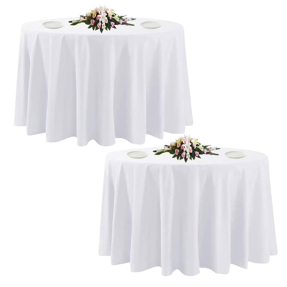 White 120 In Round, 2 Pack