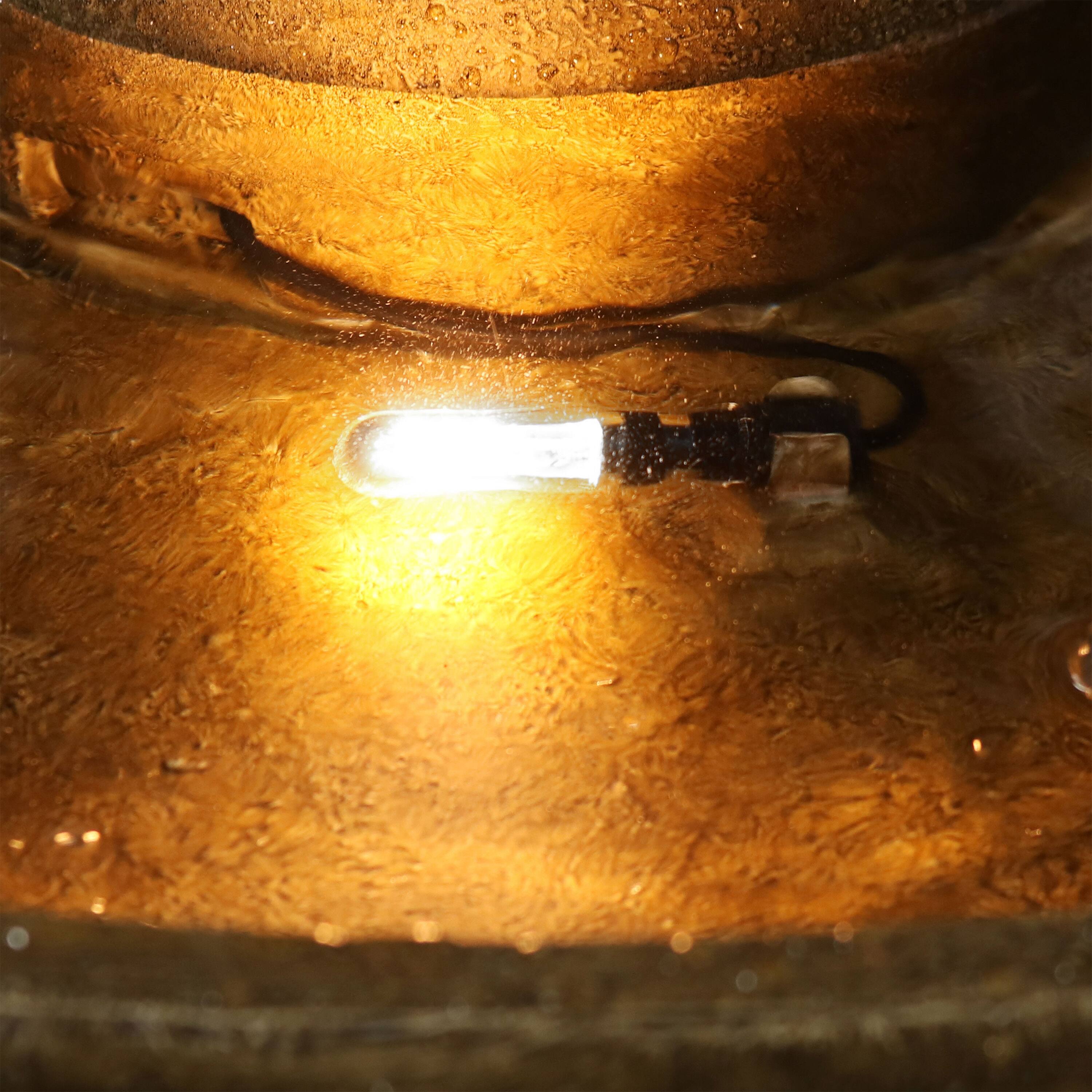 Alt View 4. Sunnydaze - 70 GPH 24V Electric Water Fountain Pump with Finger Light - Black.