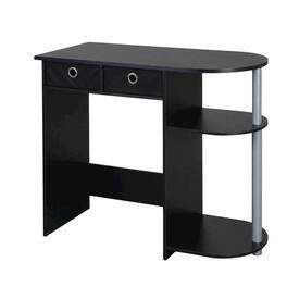 BisonOffice - Black and Grey Computer Desk with Spacious Surface and Modern Design - Black/Grey/Black