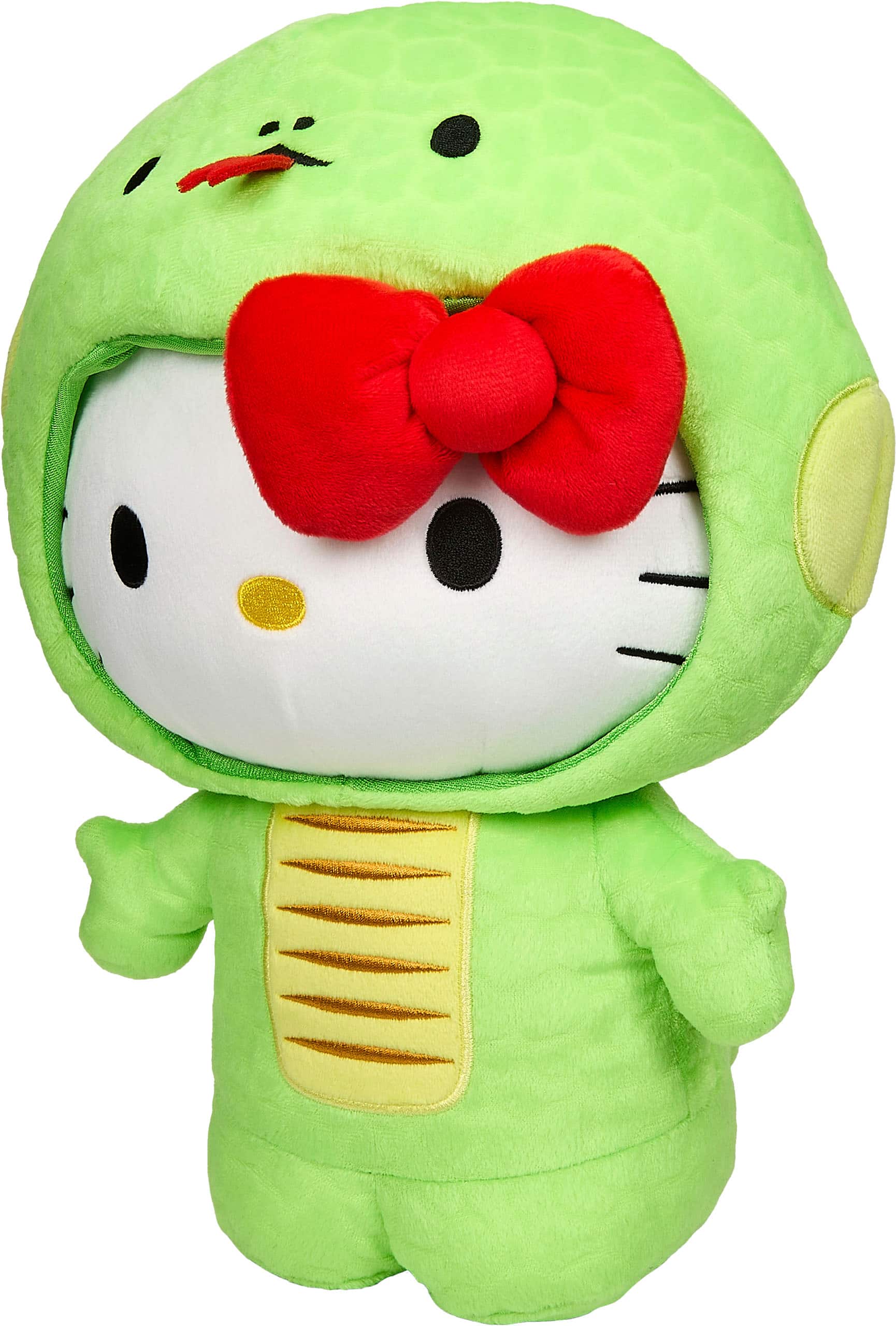 Left. Kidrobot - Sanrio 13” Medium Plush Hello Kitty - Chinese Zodiac “Snake”.