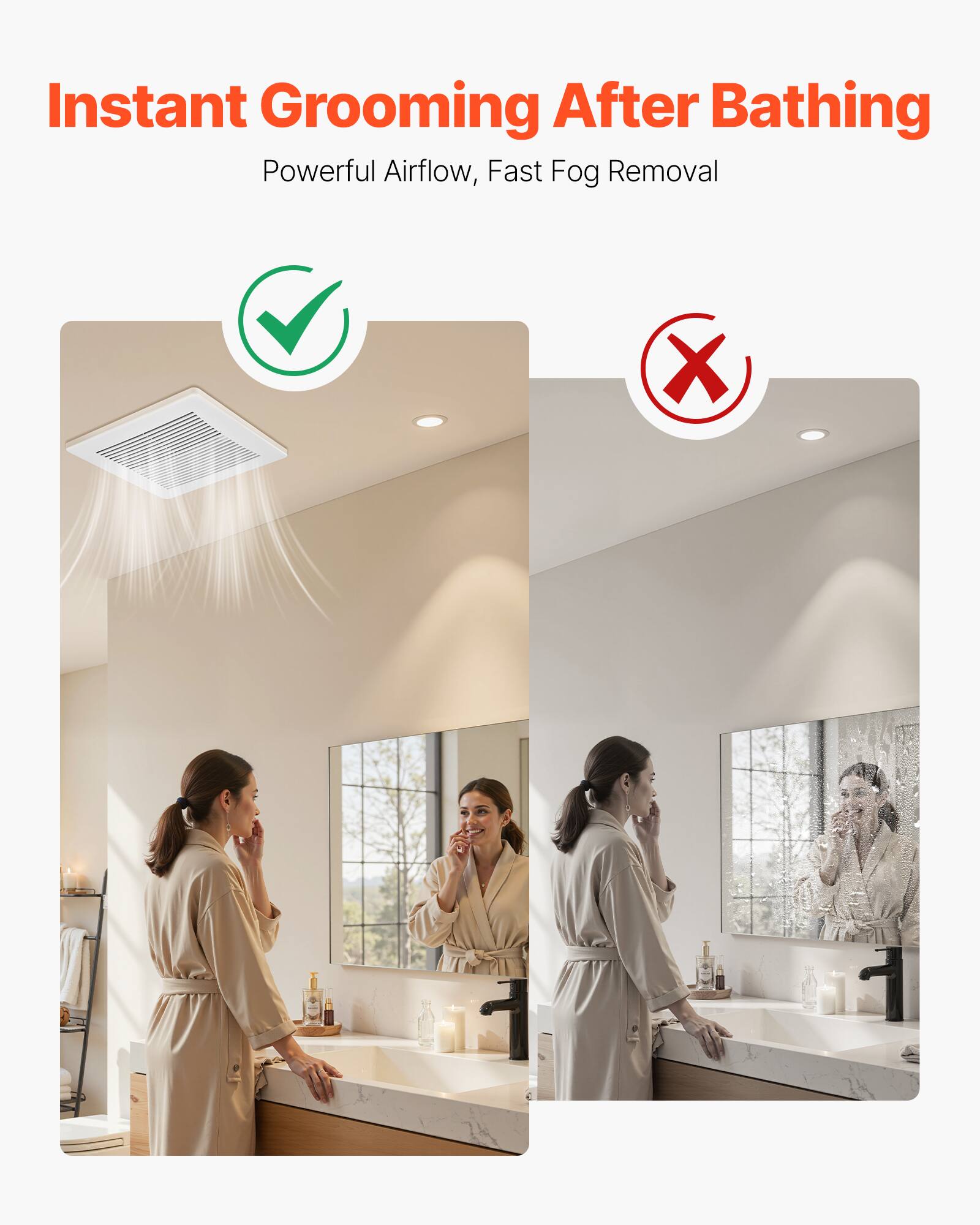 Instant Grooming After Bathing  
Powerful Airflow, Fast Fog Removal