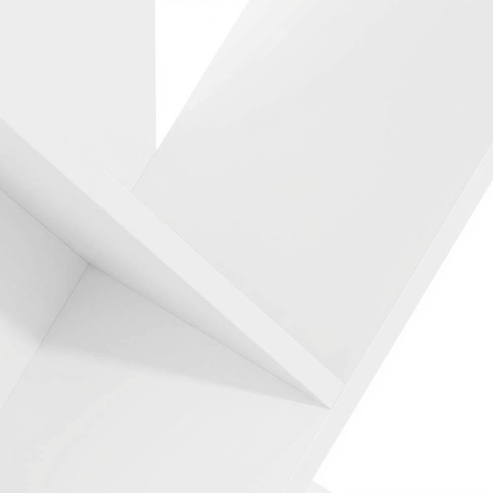 Alt View 1. FurniFact - Engineered Wood White Bookcase with Compact Design for Home Storage - White.