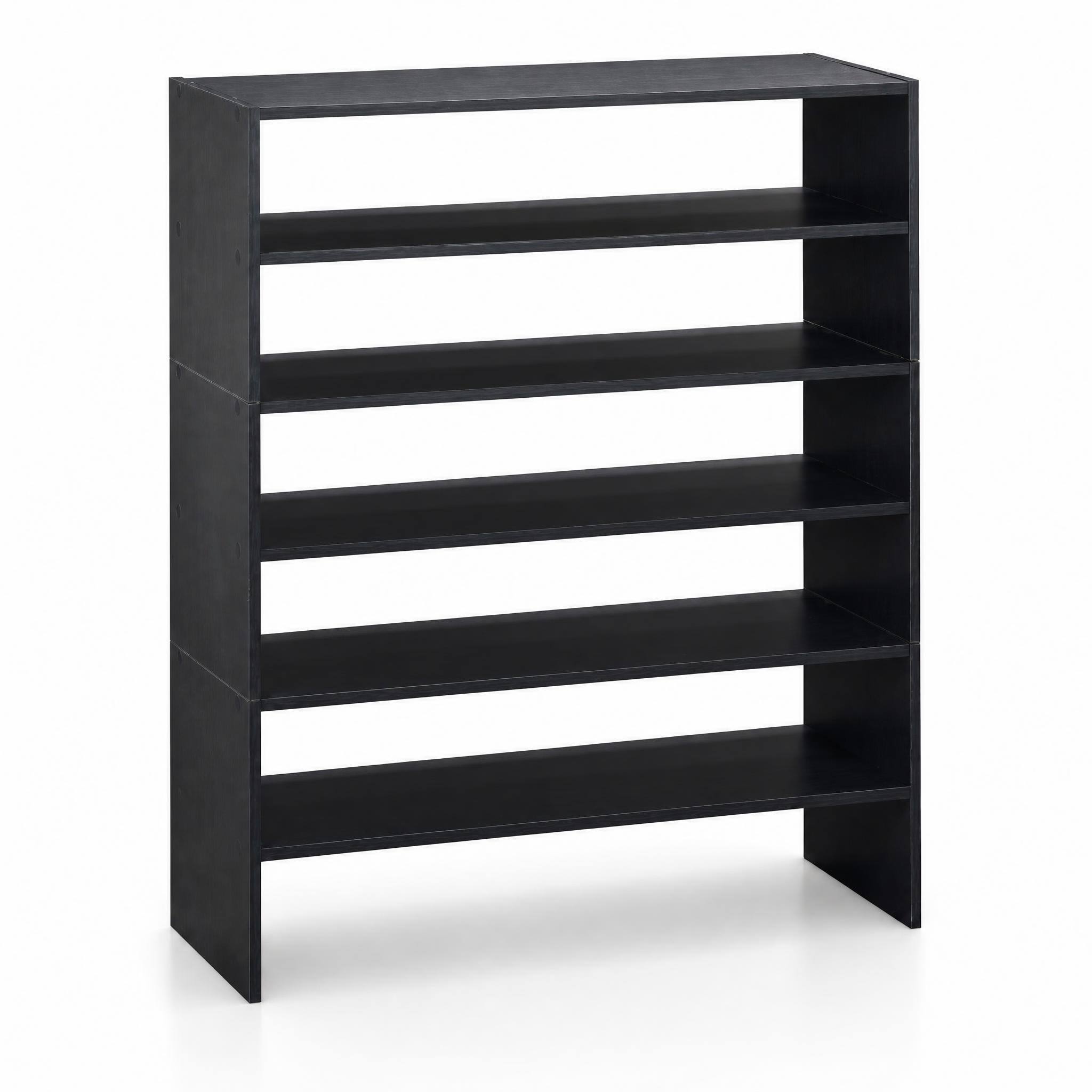 Alt View 7. Costway - Costway 3 PCS Stackable Shoe Rack 31-Inch Horizontal Organizer 2-tier StorageShelf - Black.