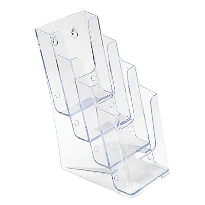 Alt View 2. Staples - Literature Holder, 4.25" Plastic - Clear.