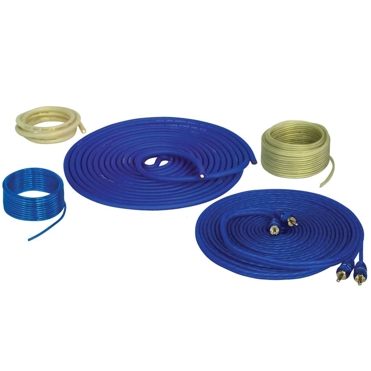 Back. Stinger - Stinger Ss600xs Select 8-gauge Agu Amp Installation Kit - Blue.