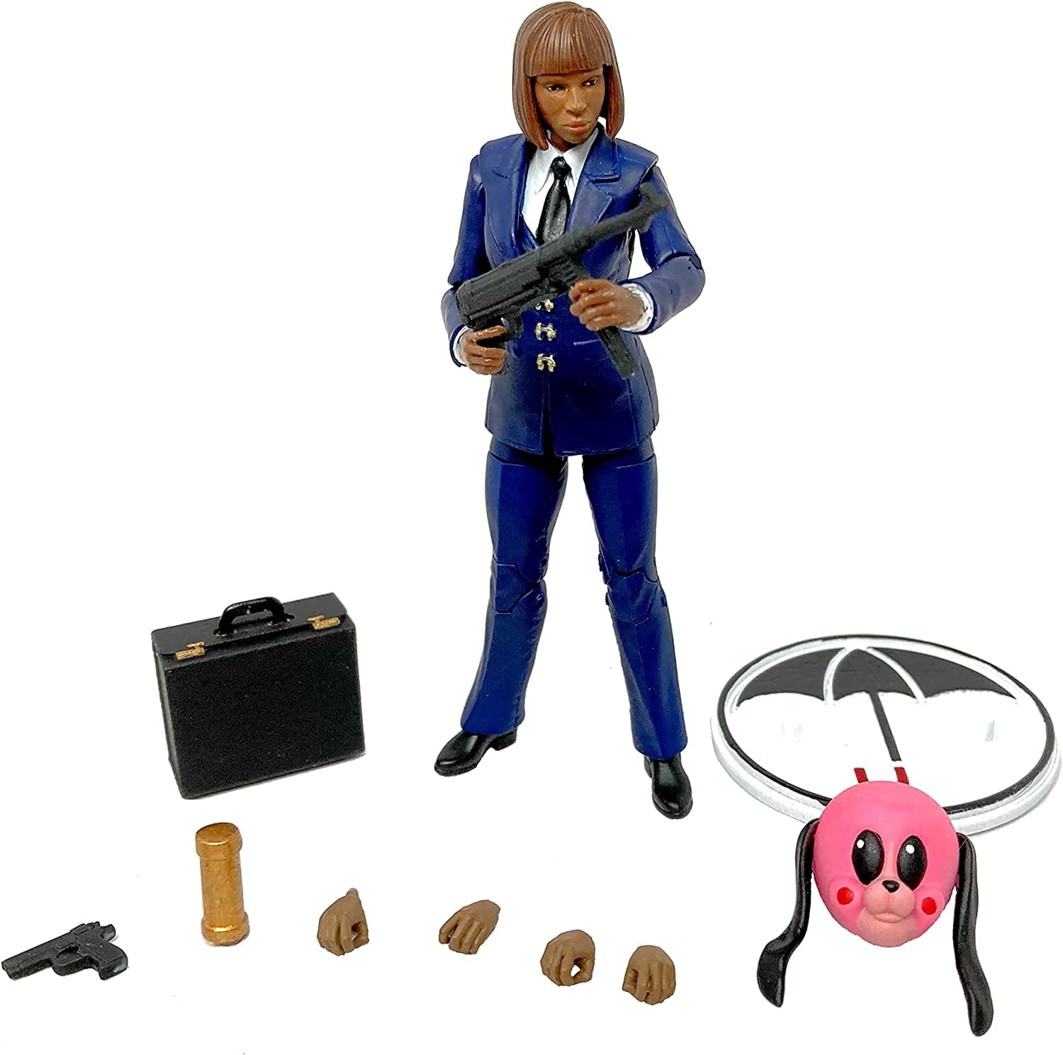 Alt View 1. Boss Fight Studio - Umbrella Academy 1:18 Scale Action Figure | Cha-Cha - Blue.